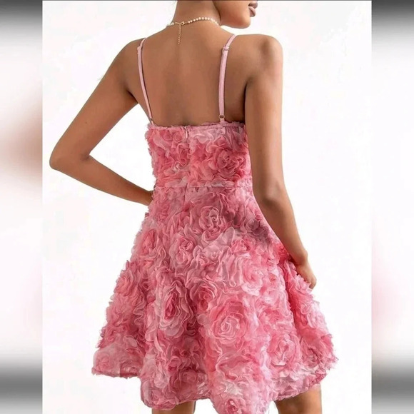 Privé 3d Flower Mesh Cami Dress - Picture 2 of 6